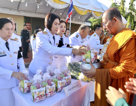 พิธีเจริญพระพุทธมนต์และทำบุญตักบาตรถวายแด่ สมเด็จพระอริยวงศาคตญาณ สมเด็จพระสังฆราช สกลมหาสังฆปริณายก